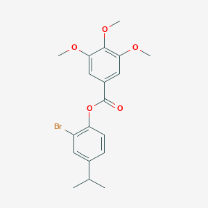 molecular formula C19H21BrO5 B319914 2-Bromo-4-isopropylphenyl 3,4,5-trimethoxybenzoate 
