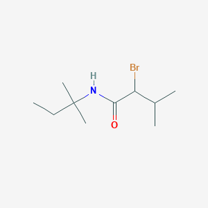 molecular formula C10H20BrNO B3199140 2-bromo-3-methyl-N-(2-methylbutan-2-yl)butanamide CAS No. 1016773-95-7