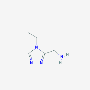 molecular formula C5H10N4 B3199145 (4-乙基-4H-1,2,4-三唑-3-基)甲胺 CAS No. 1016776-40-1