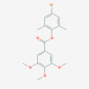 molecular formula C18H19BrO5 B319915 4-Bromo-2,6-dimethylphenyl 3,4,5-trimethoxybenzoate 