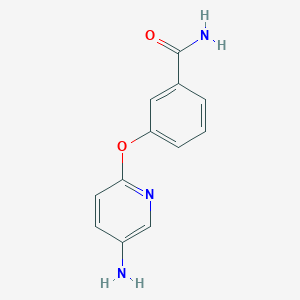 molecular formula C12H11N3O2 B3199157 3-[(5-Aminopyridin-2-yl)oxy]benzamide CAS No. 1016778-72-5