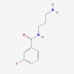 molecular formula C10H13FN2O B3199168 N-(3-aminopropyl)-3-fluorobenzamide CAS No. 1016788-70-7