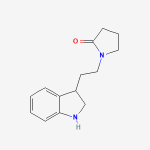 molecular formula C14H18N2O B3199178 1-[2-(2,3-dihydro-1H-indol-3-yl)ethyl]pyrrolidin-2-one CAS No. 1016794-28-7
