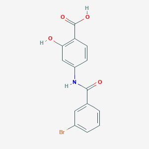molecular formula C14H10BrNO4 B3199204 4-(3-Bromobenzamido)-2-hydroxybenzoic acid CAS No. 1016804-16-2