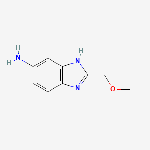 molecular formula C9H11N3O B3199207 2-(methoxymethyl)-1H-benzimidazol-5-amine CAS No. 1016805-93-8