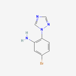 molecular formula C8H7BrN4 B3199216 5-溴-2-(1H-1,2,4-三唑-1-基)苯胺 CAS No. 1016809-06-5