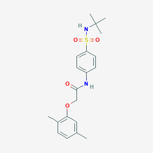 molecular formula C20H26N2O4S B319923 N-[4-(tert-butylsulfamoyl)phenyl]-2-(2,5-dimethylphenoxy)acetamide 