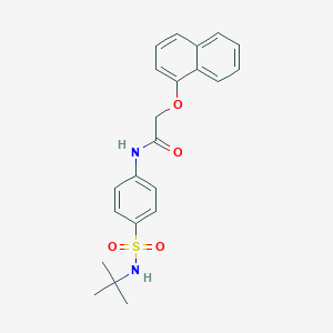 molecular formula C22H24N2O4S B319924 N-{4-[(tert-butylamino)sulfonyl]phenyl}-2-(1-naphthyloxy)acetamide 