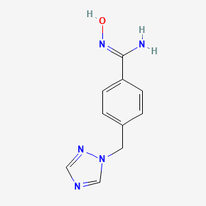 molecular formula C10H11N5O B3199292 (Z)-N'-hydroxy-4-(1,2,4-triazol-1-ylmethyl)benzenecarboximidamide CAS No. 1016822-34-6