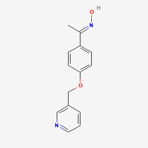molecular formula C14H14N2O2 B3199311 N-{1-[4-(pyridin-3-ylmethoxy)phenyl]ethylidene}hydroxylamine CAS No. 1016826-30-4