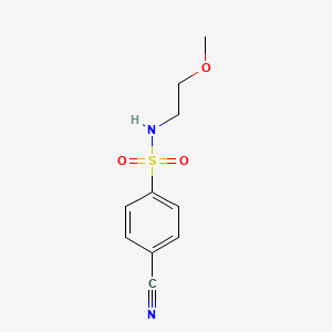 molecular formula C10H12N2O3S B3199313 4-cyano-N-(2-methoxyethyl)benzene-1-sulfonamide CAS No. 1016826-53-1