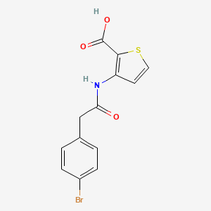 molecular formula C13H10BrNO3S B3199320 3-[2-(4-溴苯基)乙酰胺基]噻吩-2-羧酸 CAS No. 1016828-19-5