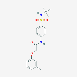 molecular formula C19H24N2O4S B319933 N-[4-(tert-butylsulfamoyl)phenyl]-2-(3-methylphenoxy)acetamide 