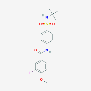 molecular formula C18H21IN2O4S B319934 N-[4-(tert-butylsulfamoyl)phenyl]-3-iodo-4-methoxybenzamide 