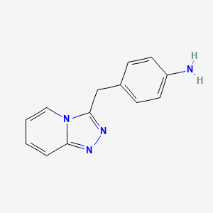 molecular formula C13H12N4 B3199376 4-{[1,2,4]Triazolo[4,3-a]pyridin-3-ylmethyl}aniline CAS No. 1016839-14-7