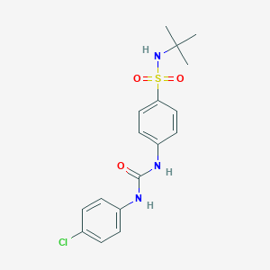 molecular formula C17H20ClN3O3S B319939 N-tert-butyl-4-{[(4-chlorophenyl)carbamoyl]amino}benzenesulfonamide 