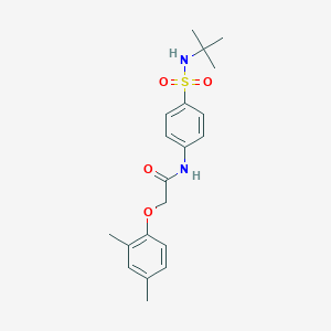 molecular formula C20H26N2O4S B319940 N-[4-(tert-butylsulfamoyl)phenyl]-2-(2,4-dimethylphenoxy)acetamide 