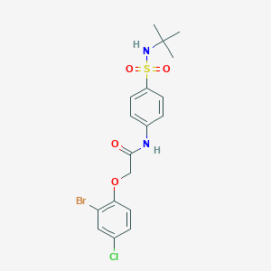 2-(2-bromo-4-chlorophenoxy)-N-[4-(tert-butylsulfamoyl)phenyl]acetamide
