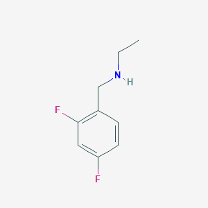 molecular formula C9H11F2N B3199454 [(2,4-Difluorophenyl)methyl](ethyl)amine CAS No. 1016859-58-7