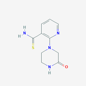 molecular formula C10H12N4OS B3199455 2-(3-Oxopiperazin-1-yl)pyridine-3-carbothioamide CAS No. 1016861-56-5