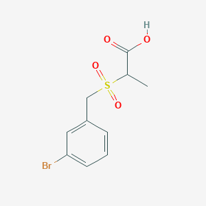 molecular formula C10H11BrO4S B3199461 2-[(3-Bromophenyl)methanesulfonyl]propanoic acid CAS No. 1016862-04-6