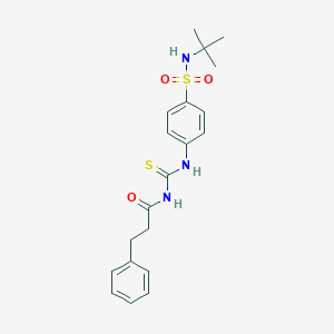 N-{[4-(tert-butylsulfamoyl)phenyl]carbamothioyl}-3-phenylpropanamide