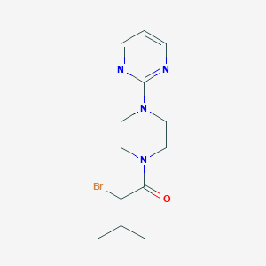molecular formula C13H19BrN4O B3199477 2-Bromo-3-methyl-1-[4-(pyrimidin-2-yl)piperazin-1-yl]butan-1-one CAS No. 1016864-65-5