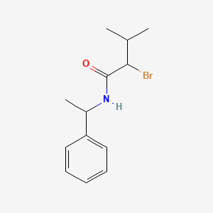 molecular formula C13H18BrNO B3199481 2-bromo-3-methyl-N-(1-phenylethyl)butanamide CAS No. 1016865-93-2