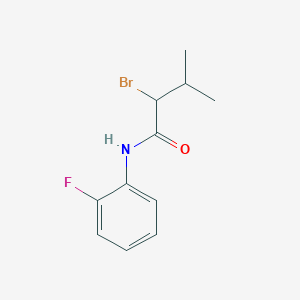 molecular formula C11H13BrFNO B3199490 2-bromo-N-(2-fluorophenyl)-3-methylbutanamide CAS No. 1016867-46-1