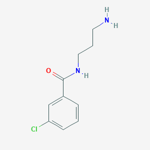 molecular formula C10H13ClN2O B3199495 N-(3-aminopropyl)-3-chlorobenzamide CAS No. 1016873-45-2