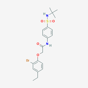 2-(2-bromo-4-ethylphenoxy)-N-[4-(tert-butylsulfamoyl)phenyl]acetamide