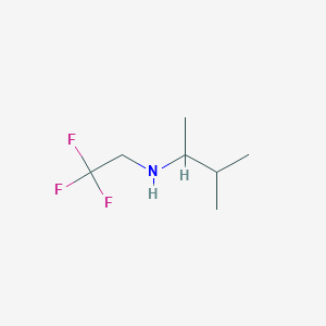 molecular formula C7H14F3N B3199513 (3-Methylbutan-2-yl)(2,2,2-trifluoroethyl)amine CAS No. 1016878-96-8