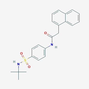 molecular formula C22H24N2O3S B319952 N-{4-[(tert-butylamino)sulfonyl]phenyl}-2-(1-naphthyl)acetamide 