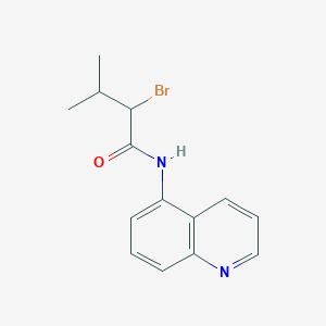 molecular formula C14H15BrN2O B3199525 2-溴-3-甲基-N-(喹啉-5-基)丁酰胺 CAS No. 1016881-60-9