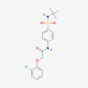 molecular formula C18H21ClN2O4S B319953 N-[4-(tert-butylsulfamoyl)phenyl]-2-(2-chlorophenoxy)acetamide 