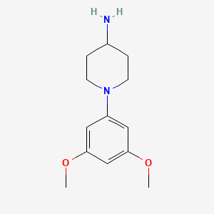 molecular formula C13H20N2O2 B3199531 1-(3,5-Dimethoxyphenyl)piperidin-4-amine CAS No. 1016886-64-8