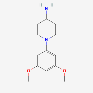 molecular formula C13H20N2O2 B3199531 1-(3,5-二甲氧基苯基)哌啶-4-胺 CAS No. 1016886-64-8