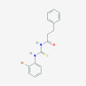 molecular formula C16H15BrN2OS B319956 N-[(2-bromophenyl)carbamothioyl]-3-phenylpropanamide 