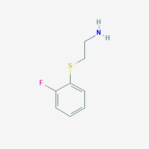 molecular formula C8H10FNS B3199562 1-[(2-Aminoethyl)sulfanyl]-2-fluorobenzene CAS No. 1016891-91-0