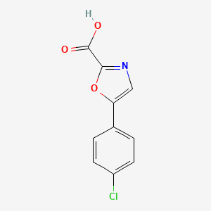 molecular formula C10H6ClNO3 B3199579 5-(4-Chlorophenyl)-1,3-oxazole-2-carboxylic acid CAS No. 1017-03-4