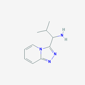 molecular formula C10H14N4 B3199598 2-Methyl-1-{[1,2,4]triazolo[4,3-a]pyridin-3-yl}propan-1-amine CAS No. 1017019-83-8