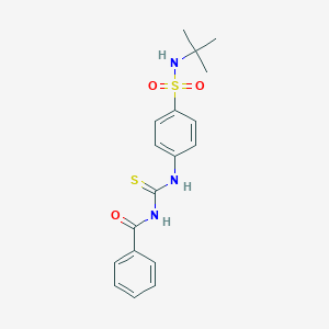molecular formula C18H21N3O3S2 B319960 N-{[4-(tert-butylsulfamoyl)phenyl]carbamothioyl}benzamide 