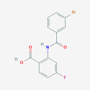 molecular formula C14H9BrFNO3 B3199606 2-(3-Bromobenzamido)-4-fluorobenzoic acid CAS No. 1017020-32-4