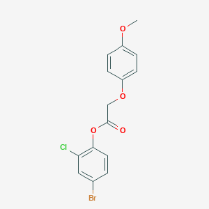 molecular formula C15H12BrClO4 B319962 4-Bromo-2-chlorophenyl (4-methoxyphenoxy)acetate 
