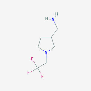 [1-(2,2,2-Trifluoroethyl)pyrrolidin-3-yl]methanamine