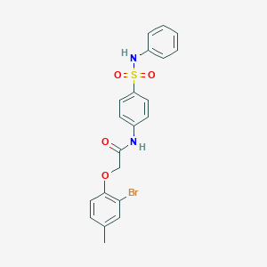 2-(2-bromo-4-methylphenoxy)-N-[4-(phenylsulfamoyl)phenyl]acetamide