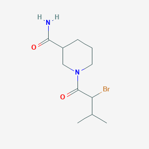 1-(2-Bromo-3-methylbutanoyl)piperidine-3-carboxamide