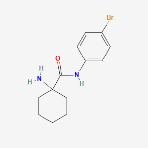 molecular formula C13H17BrN2O B3199688 1-amino-N-(4-bromophenyl)cyclohexane-1-carboxamide CAS No. 1017035-47-0