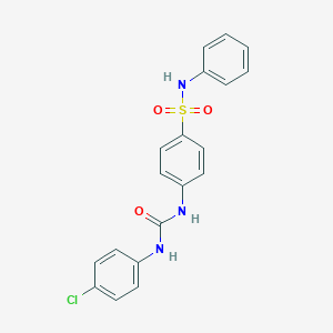 molecular formula C19H16ClN3O3S B319970 4-{[(4-chloroanilino)carbonyl]amino}-N-phenylbenzenesulfonamide 