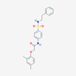 molecular formula C24H26N2O4S B319972 2-(2,4-dimethylphenoxy)-N-(4-{[(2-phenylethyl)amino]sulfonyl}phenyl)acetamide 